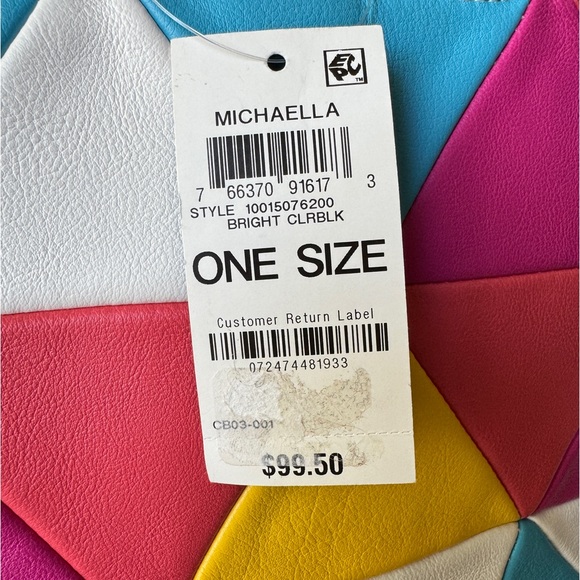 INC International Concepts Michaella Faux Leather Colorblock Tote Bag - Picture 10 of 10